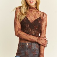 Sheer Lace Top - Thumbnail 5