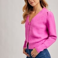 V Neck Cardigan - Thumbnail 1