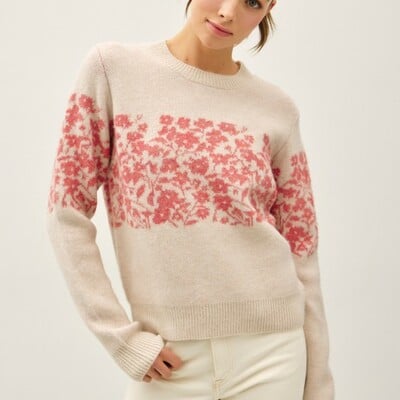 Ultra soft floral sweater