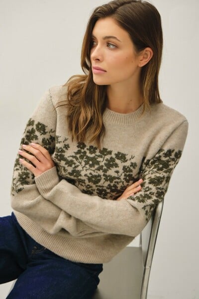 Ultra Soft Floral Sweater