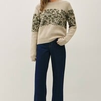 Ultra Soft Floral Sweater - Thumbnail 2