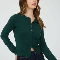 Round Neck Button Cardigan - Thumbnail 4