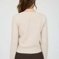 Round Neck Button Cardigan - Thumbnail 4