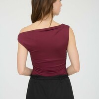 Off Shoulder Knit Top - Thumbnail 1