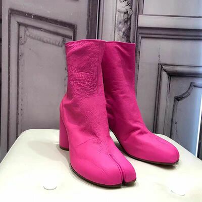 Women's split-toe high-heeled ankle boots 4 colors