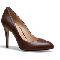 Crafted Leather Classic Luxury Handcrafted Women’s Brown Leather High Heel Dress Shoes - Thumbnail 1