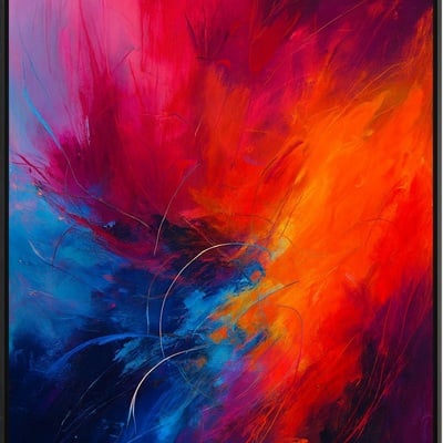 Color bloom abstract explosion of color