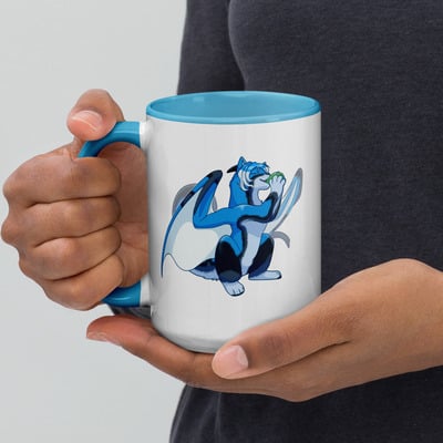Splash of blue semura mug