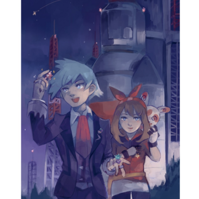 Pokémon steven and may a5 8x5,5" art print