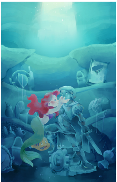 The Little Mermaid Ariel A5 8x5,5" art print