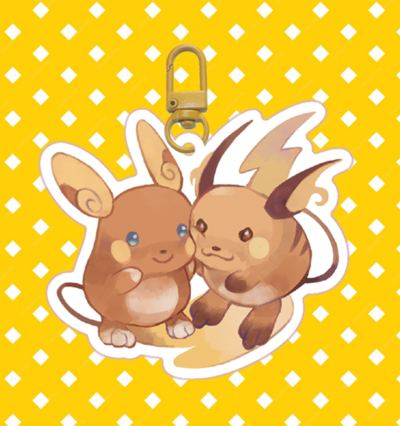 Pokémon Raichu 2.5" acrylic charms