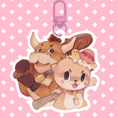 Chiitan vaquilla 2.5" double sided acrylic charms