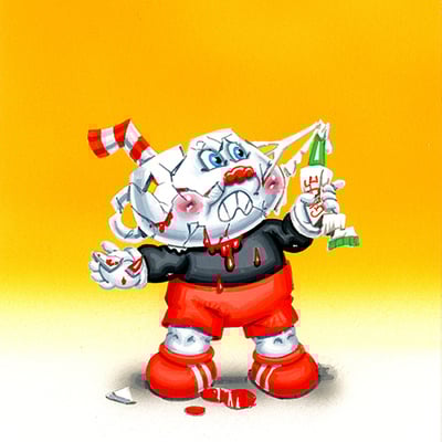 Cup hedi / rubber hoss final art - slop culture kids  series 3 2025