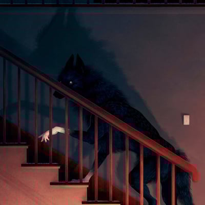 Shape on the stairs - print