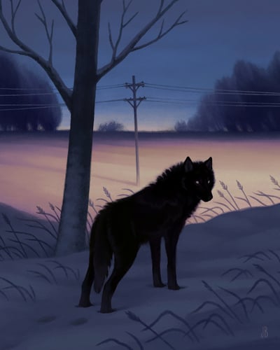 Wolf, I Knew - Print