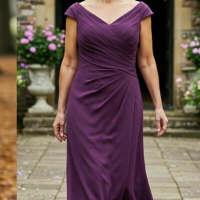 Plus size sheath mother of bride/groom dress evening formal gowns 