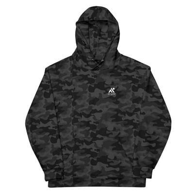 [White] Japanese Heart Sutra Camouflage Hoodie