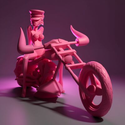 ArTToy by My own culture & Journey & Maizi Art "Road Warrior Judy Pink" 