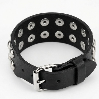 2-row silver dome studs cuff