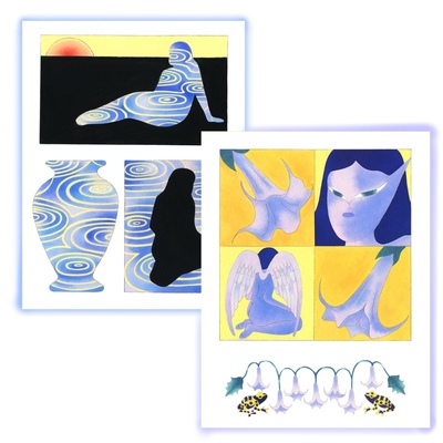 *sale* print combo: ripple and angel trumpet 