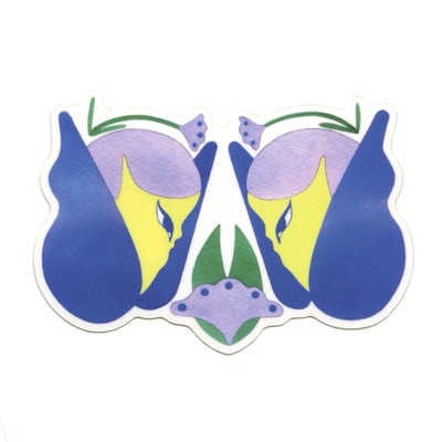 Twin cherubs sticker 