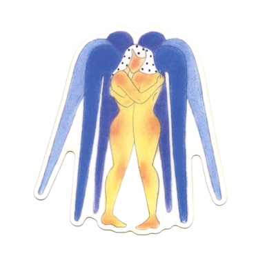 angel hug sticker