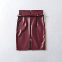Sexy patent leather bodycon mini skirt - Thumbnail 3