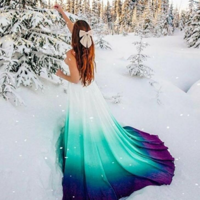 Sweetheart ombre wedding dress, bridal dress