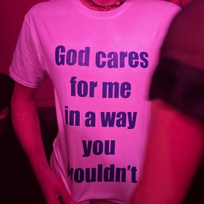 Free shipping-god cares for me in a way you wouldn't tee