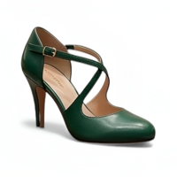 Crafted Leather Handcrafted Women’s Green Leather Dress Shoes  - Thumbnail 3