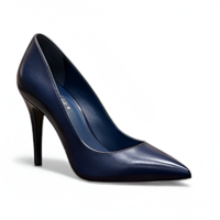 Crafted Leather Handcrafted Women’s Dark Sapphire Pointed Toe Dress Shoes  - Thumbnail 1