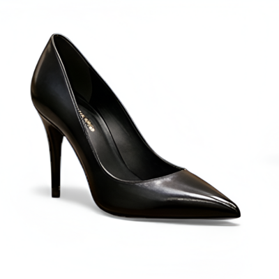 Crafted leather handcrafted women’s black leather pointed toe dress shoes 