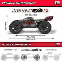 Arrma ARA8708V6T1 1/8th Kraton 6S EXB BLX Brushless RTR 4X4 RC Speed Truck - Thumbnail 8