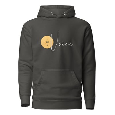 "i am a voice" unisex hoodie