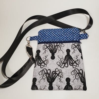 Octopus damask crossbody bag
