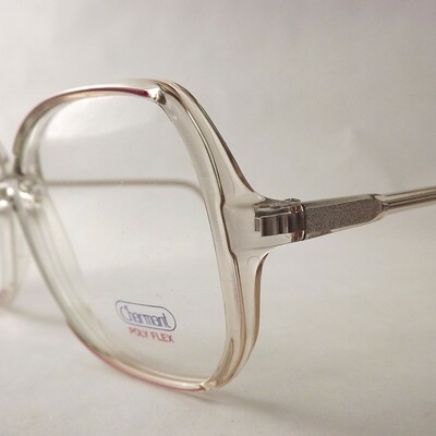 Mrs doubtfire 1980's vintage clear and red pink big eyeglasses