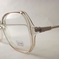 Mrs Doubtfire 1980's Vintage Clear and Red Pink Big Eyeglasses