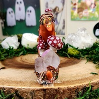 Turkey Tail Moon w/Clear Quartz - Thumbnail 1