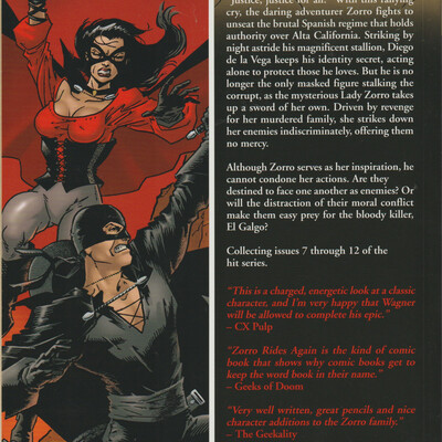 Dynamite zorro rides again tpb trade vol. 2 the wrath of lady zorro 2013 wagner snyder