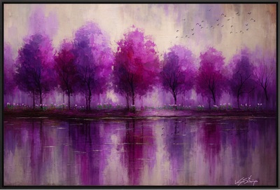 Twilight Reflections Purple Forest Dream