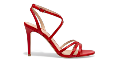Crafted Leather Classic Women Red Leather Strappy High Heel With Open Toe Luxury Finish
