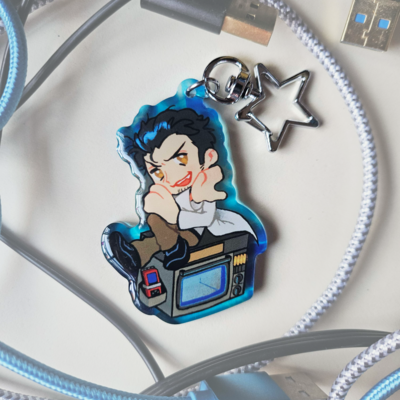 Okabe rintaro acrylic charm keychain