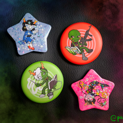 Homestuck pins - cherubs & trolls
