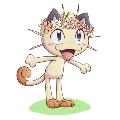 Meowth holo sticker