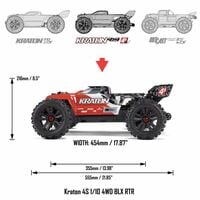 Arrma ARA4408V2T3 1/10th Kraton 4S Brushless RTR 4X4 RC Monster Truck - Thumbnail 4