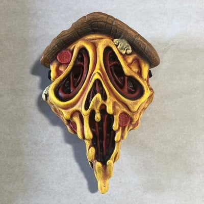 Slice! pizzaface latex half mask