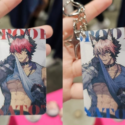 Lenticular manato keychain