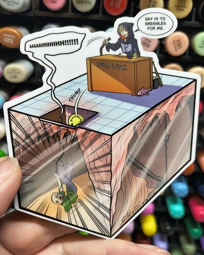 Sharkie Cube sticker 