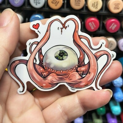 Eyeball alien sticker