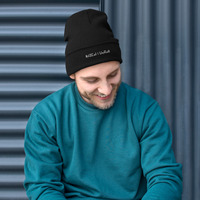 Unique embroidered design, classic cuffed skull cap. - Thumbnail 1